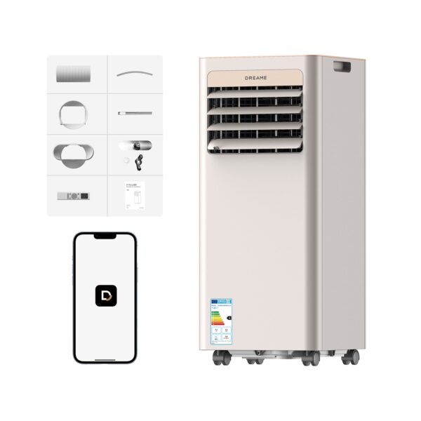 Smartes WLAN-Klimagerät 9.000 BTU mit 3D-Luftstrom — Räume bis 25 m²