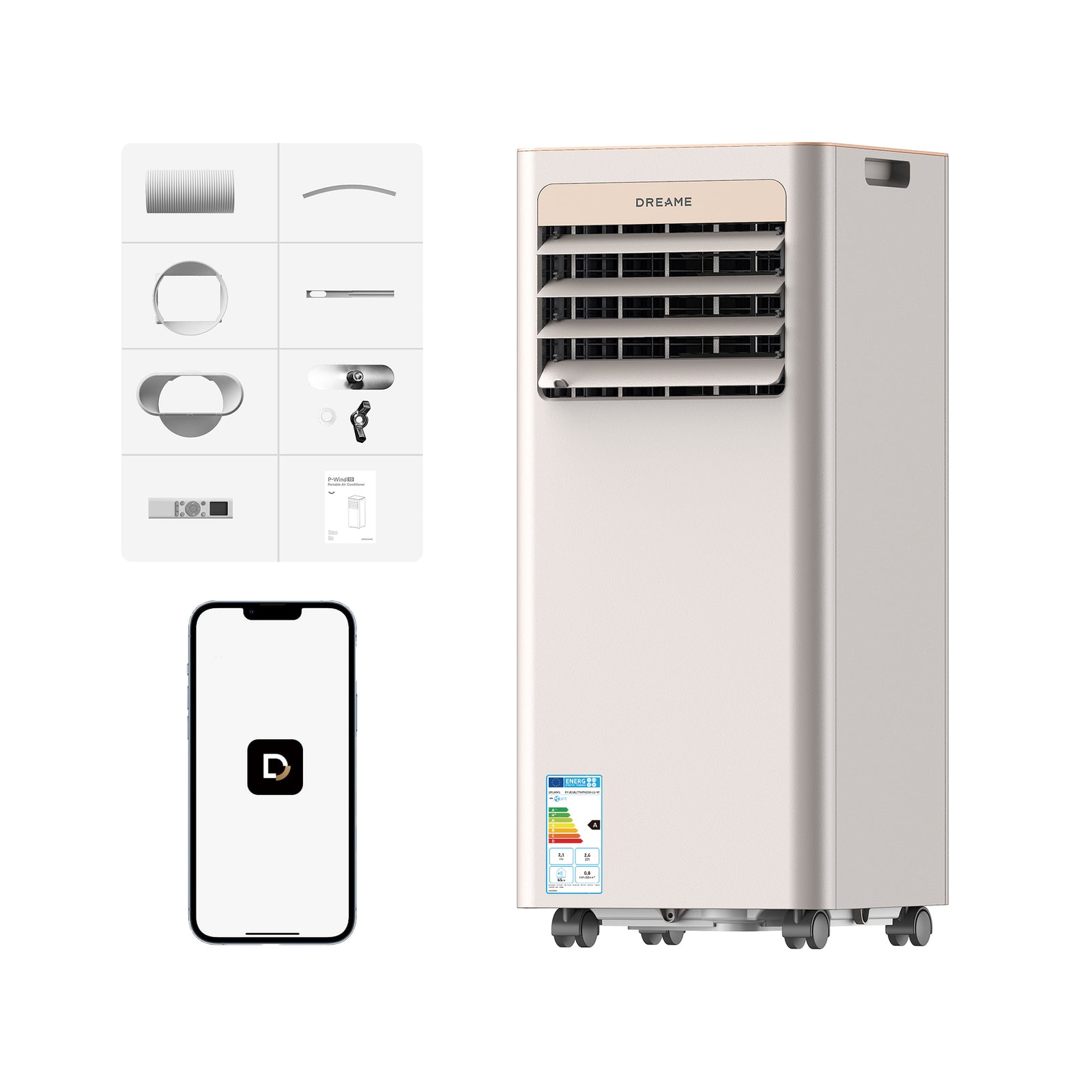 Smartes WLAN-Klimagerät 9.000 BTU mit 3D-Luftstrom — Räume bis 25 m²